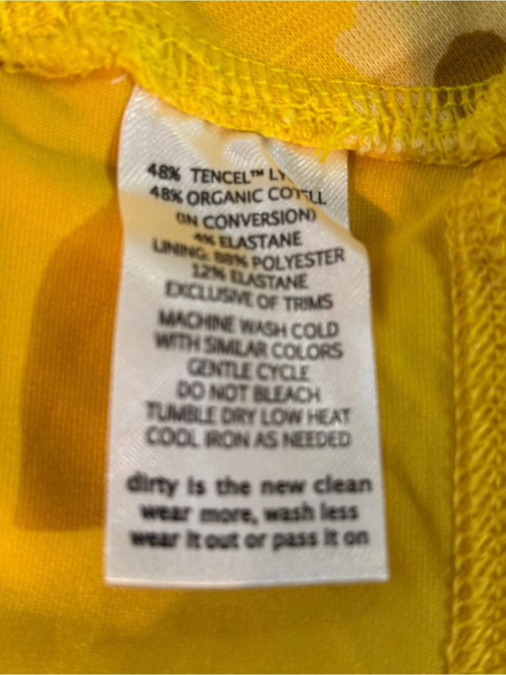 Toad&Co Yellow Floral Dot Skort with Brown Accents - Picture 6 of 9
